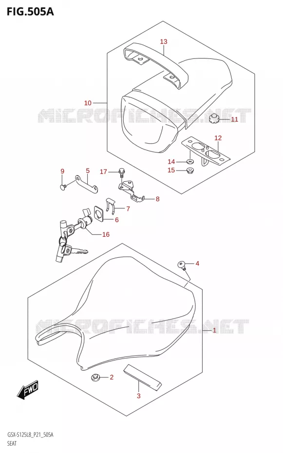 SELLE Suzuki MOTO 125 GSX-S 2018  GSX-S125MLX L8 (P21)