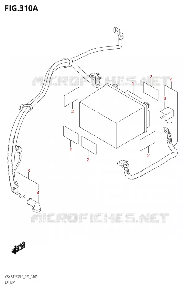 BATTERIE Suzuki MOTO 125 GSX-S 2019  GSX-S125XA L9 (P21)