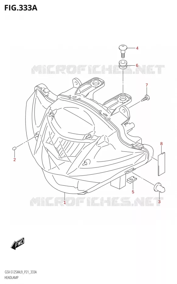 PHARE Suzuki MOTO 125 GSX-S 2019  GSX-S125XA L9 (P21)