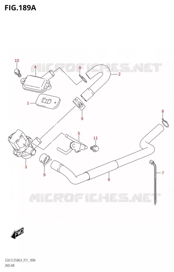 SYSTEME RECYCLAGE GAZ ECHAPPEMENT Suzuki MOTO 125 GSX-S 2019  GSX-S125XA L9 (P21)