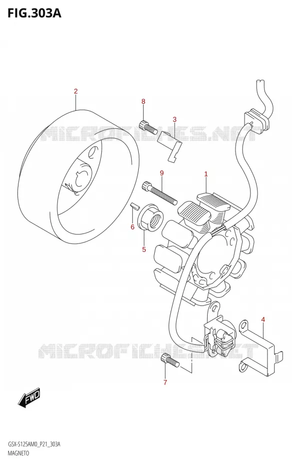 ALLUMAGE ROTOR - STATOR Suzuki MOTO 125 GSX-S 2020  GSX-S125A M0 / GSX-S125XA M0 (P21)