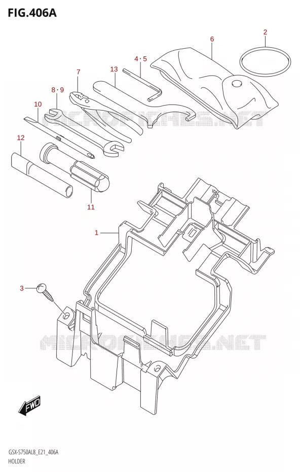 SUPPORT Suzuki MOTO 750 GSX-S 2018  GSX-S750ZA L8 (E21)