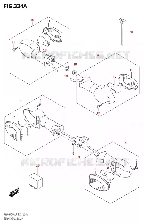 CLIGNOTANTS Suzuki MOTO 750 GSX-S 2019  GSX-S750A L9 (E21)