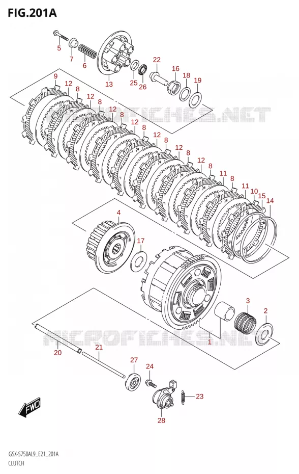 EMBRAYAGE Suzuki MOTO 750 GSX-S 2019  GSX-S750A L9 (E21)