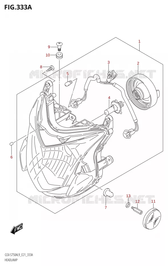 PHARE Suzuki MOTO 750 GSX-S 2019  GSX-S750A L9 (E21)
