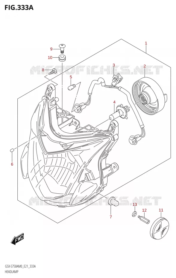 PHARE Suzuki MOTO 750 GSX-S 2020  GSX-S750A M0 (E21)