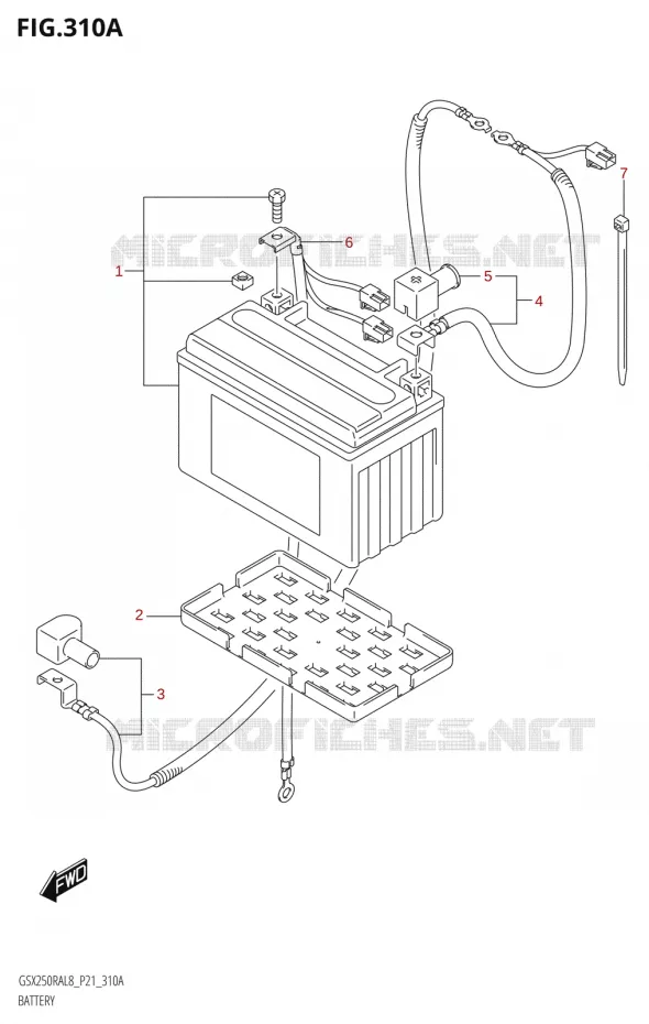 BATTERIE Suzuki MOTO 250 INAZUMA 2018  GW250RAZ L8 (P21)