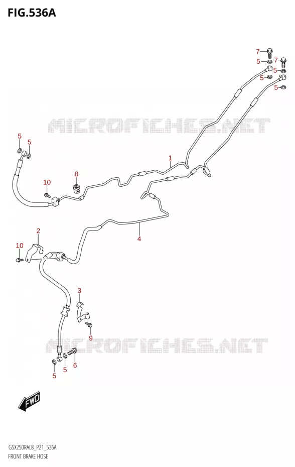 DURITE DE FREIN AVANT Suzuki MOTO 250 INAZUMA 2018  GW250RA L8 (P21)
