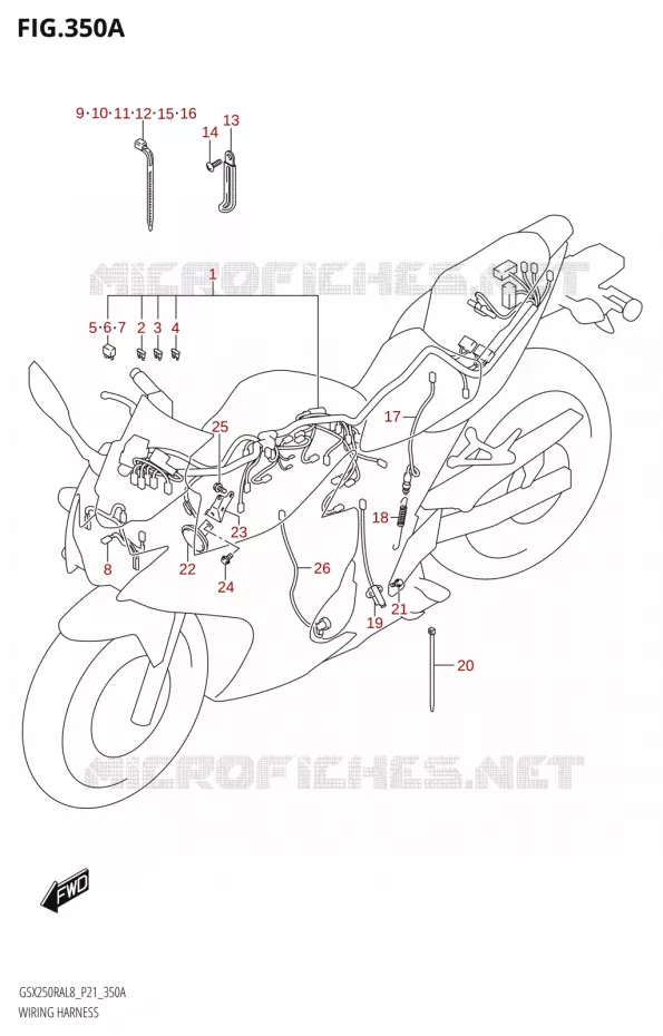FAISCEAU ELECTRIQUE Suzuki MOTO 250 INAZUMA 2018  GW250RAZ L8 (P21)