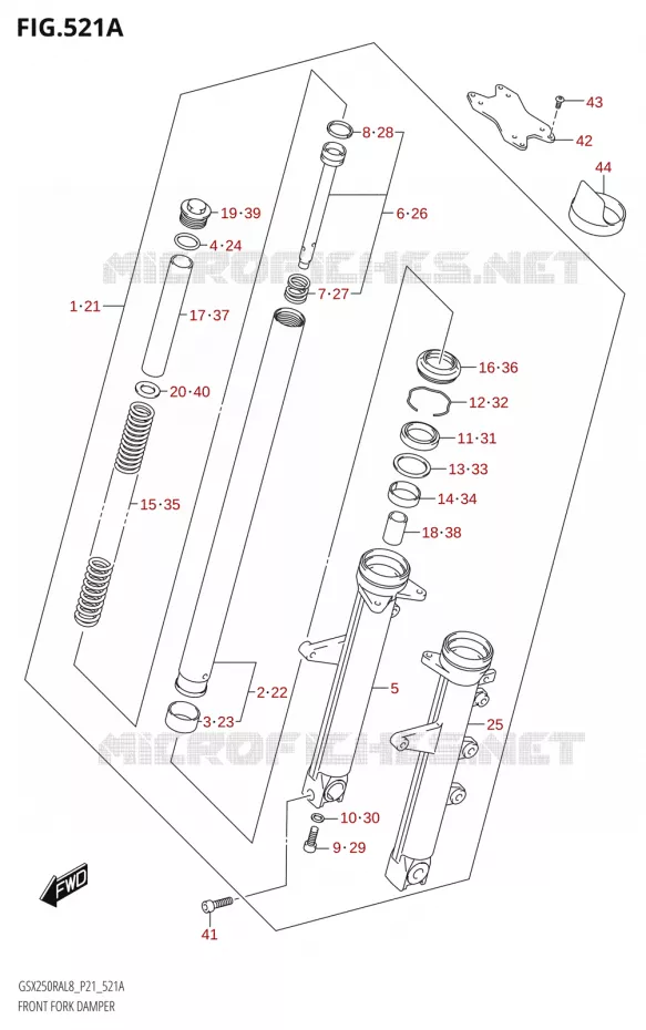 FOURCHE Suzuki MOTO 250 INAZUMA 2018  GW250RAZ L8 (P21)