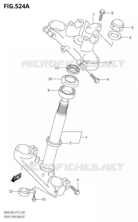 COLONNE DE DIRECTION Suzuki MOTO 85 RM 2020  RM85L M0 (P19)