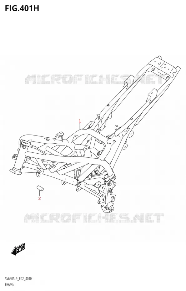 CADRES (SV650XAUL9 E19) Suzuki MOTO 650 SV 2019  SV650XA L9 (E02)