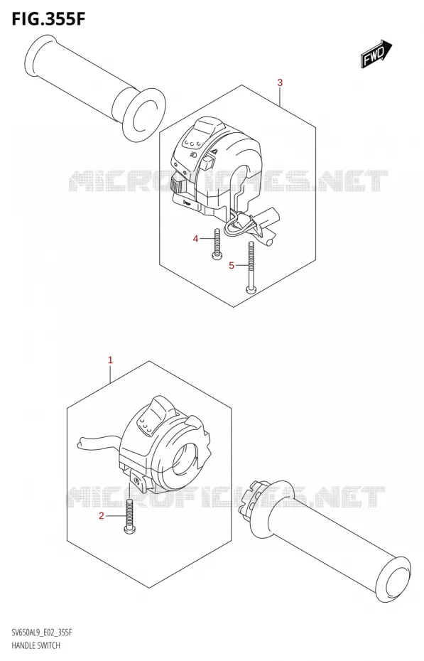 COMMODOSOMMUTATEUR (SV650AUL9 E19) Suzuki MOTO 650 SV 2019  SV650A L9 (E02)
