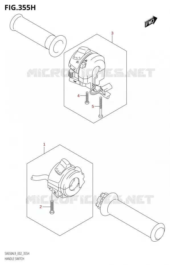 COMMODOSOMMUTATEUR (SV650XAUL9 E19) Suzuki MOTO 650 SV 2019  SV650XA L9 (E02)