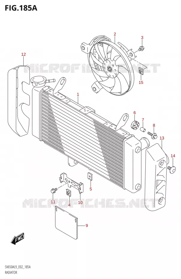 RADIATEUR Suzuki MOTO 650 SV 2019  SV650A L9 (E02)