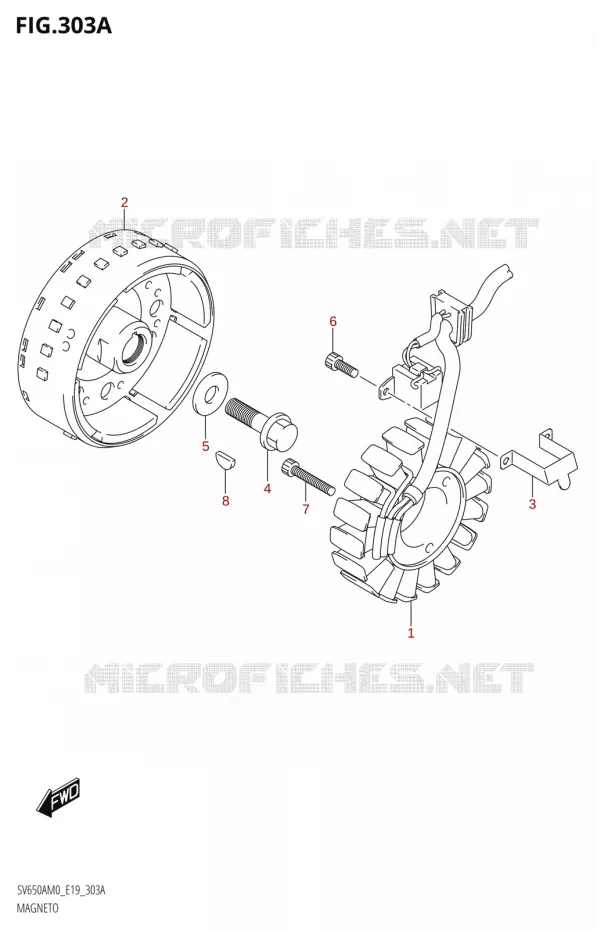 ALLUMAGE ROTOR - STATOR Suzuki MOTO 650 SV 2020  SV650A (E19)