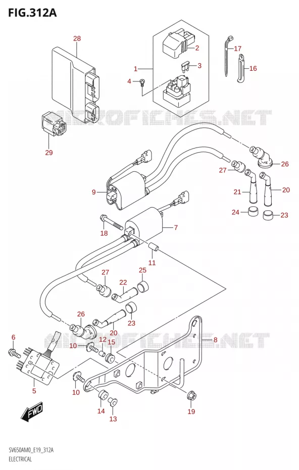 PARTIE ELECTRIQUE,SV650XA) Suzuki MOTO 650 SV 2020  SV650A (E19)