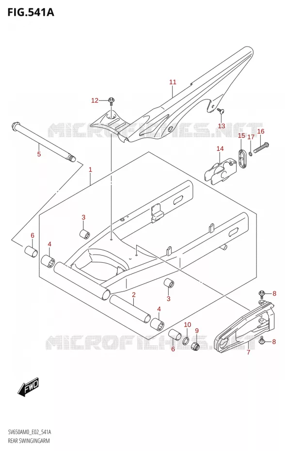 BRAS OSCILLANT ARRIERE Suzuki MOTO 650 SV 2020  SV650A M0 (E02)