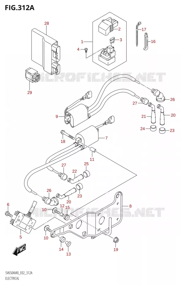 PARTIE ELECTRIQUE,SV650XA) Suzuki MOTO 650 SV 2020  SV650A M0 (E02)