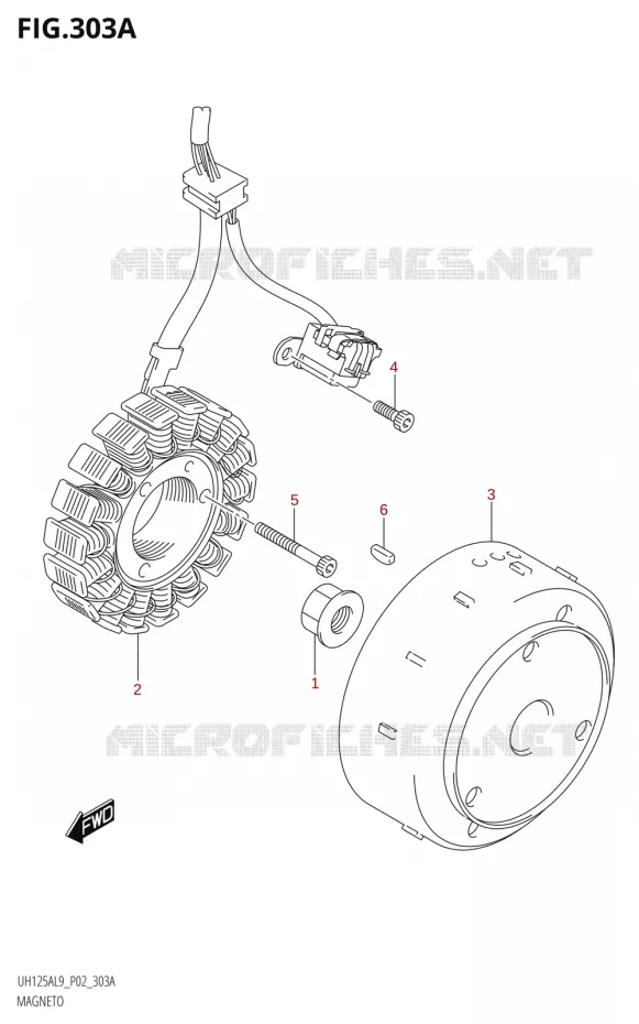ALLUMAGE ROTOR - STATOR Suzuki SCOOTER 125 BURGMAN 2019  UH125A L9 (P02)