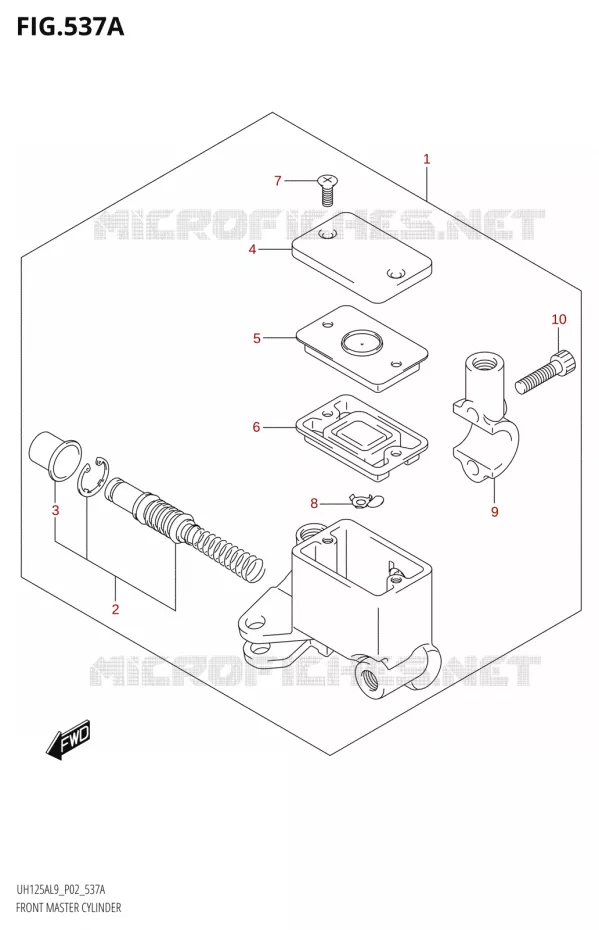 MAITRE CYLINDRE AVANT Suzuki SCOOTER 125 BURGMAN 2019  UH125A L9 (P02)