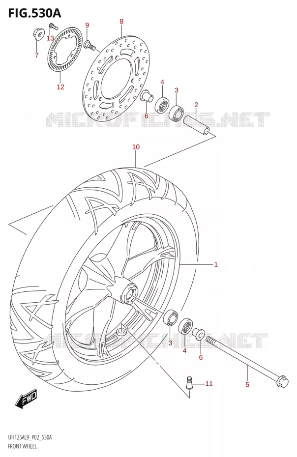ROUE AVANT Suzuki SCOOTER 125 BURGMAN 2019  UH125A L9 (P02)