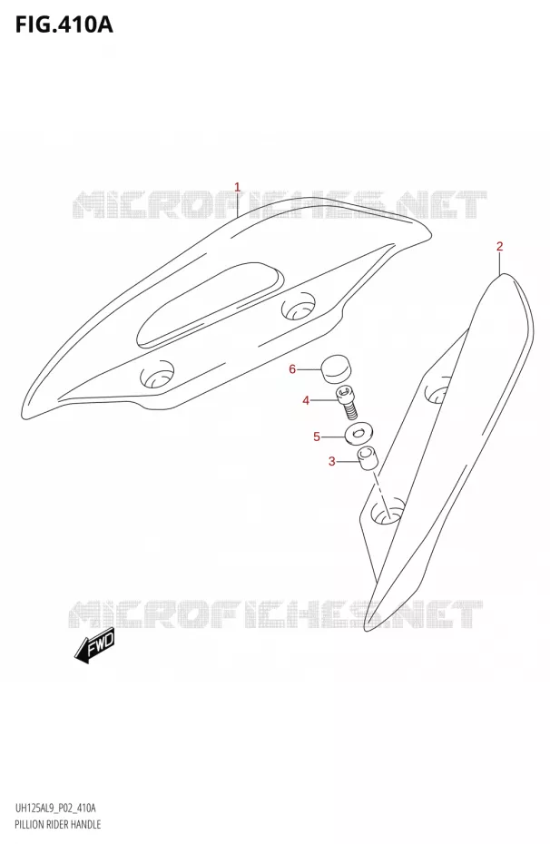 SUPPORT DOSSERET Suzuki SCOOTER 125 BURGMAN 2019  UH125A L9 (P02)