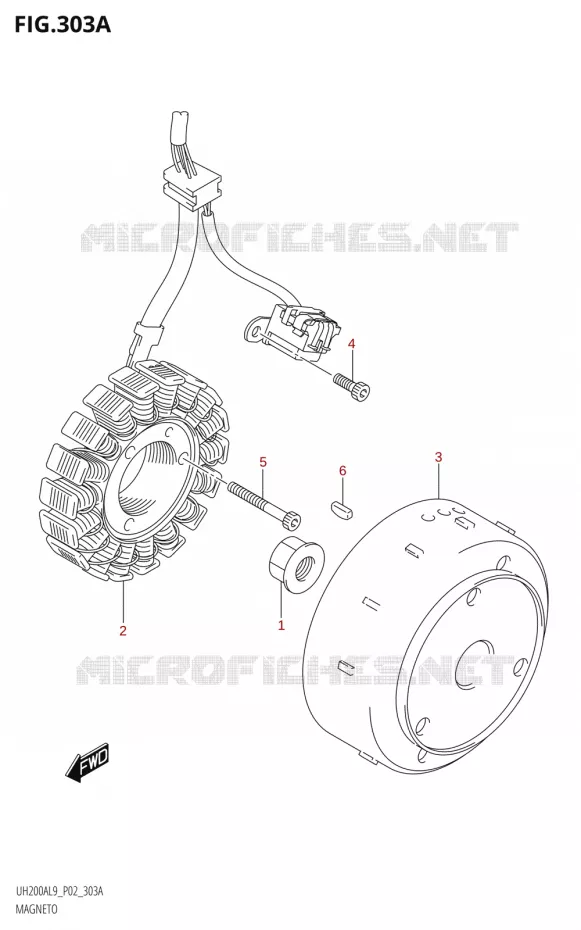 ALLUMAGE ROTOR - STATOR Suzuki SCOOTER 200 BURGMAN 2019  UH200A L9 (P02)