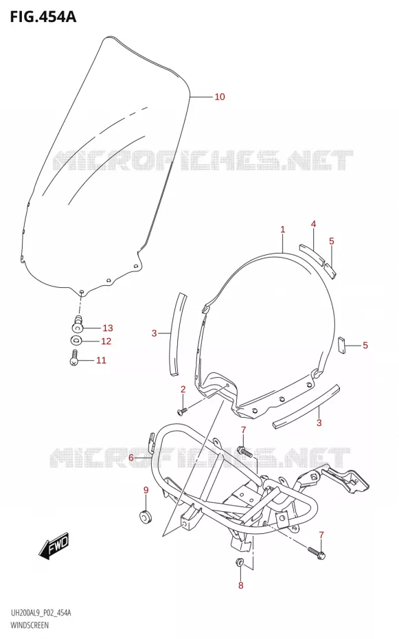 PARE-BRISE Suzuki SCOOTER 200 BURGMAN 2019  UH200A L9 (P02)