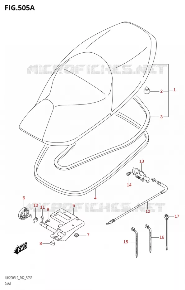SELLE Suzuki SCOOTER 200 BURGMAN 2019  UH200A L9 (P02)
