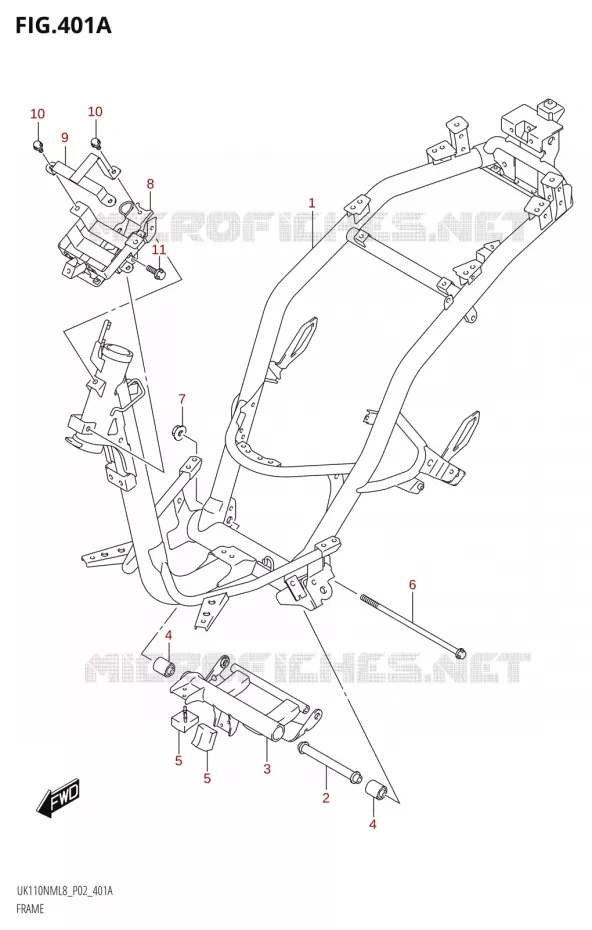 CADRE Suzuki SCOOTER 110 ADDRESS 2018  UK110NM L8 (P02)