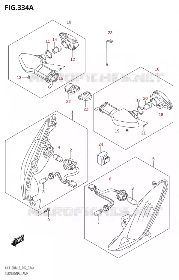 CLIGNOTANTS Suzuki SCOOTER 110 ADDRESS 2018  UK110NM L8 (P02)