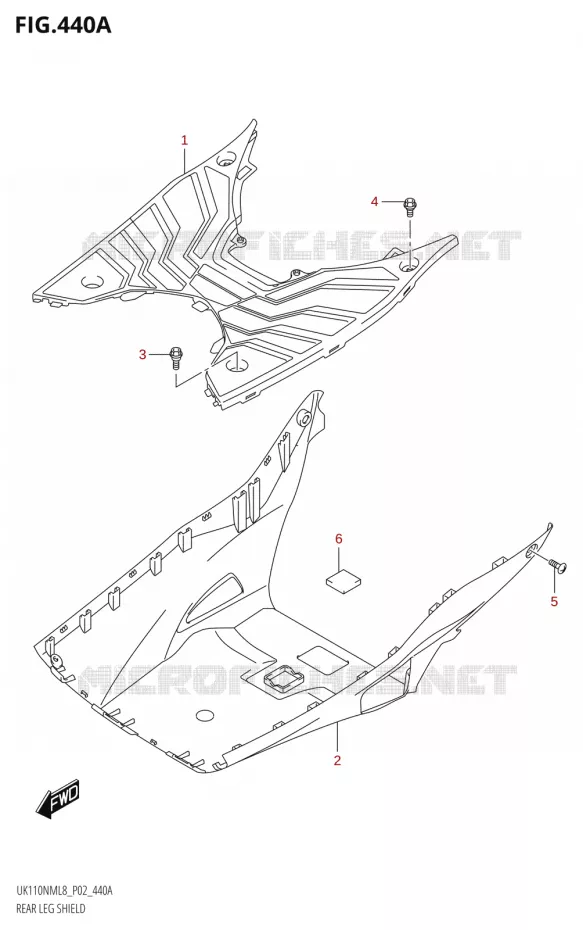 MARCHE PIEDS Suzuki SCOOTER 110 ADDRESS 2018  UK110NM L8 (P02)