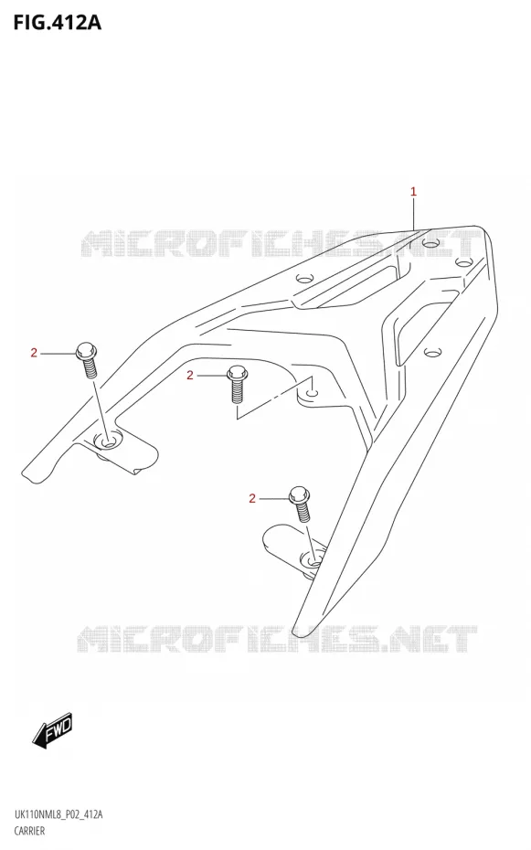 PORTE PAQUET Suzuki SCOOTER 110 ADDRESS 2018  UK110NM L8 (P02)