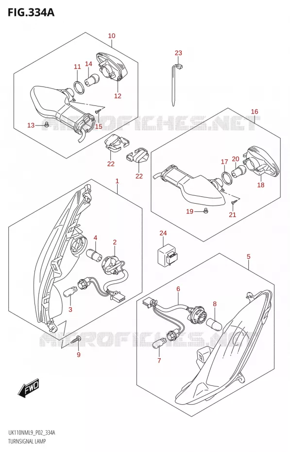 CLIGNOTANTS Suzuki SCOOTER 110 ADDRESS 2019  UK110NM L9 (P02)