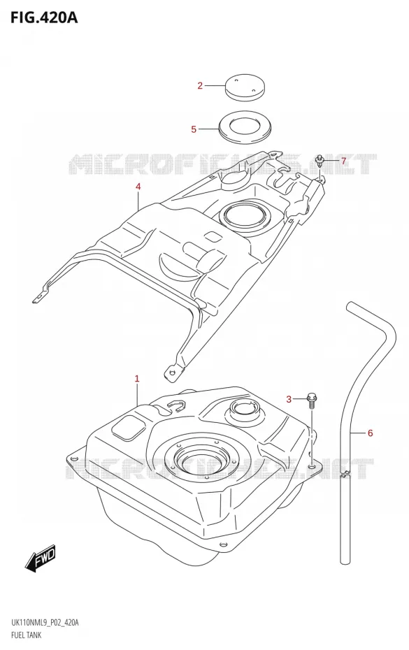 RESERVOIR D'ESSENCE Suzuki SCOOTER 110 ADDRESS 2019  UK110NM L9 (P02)