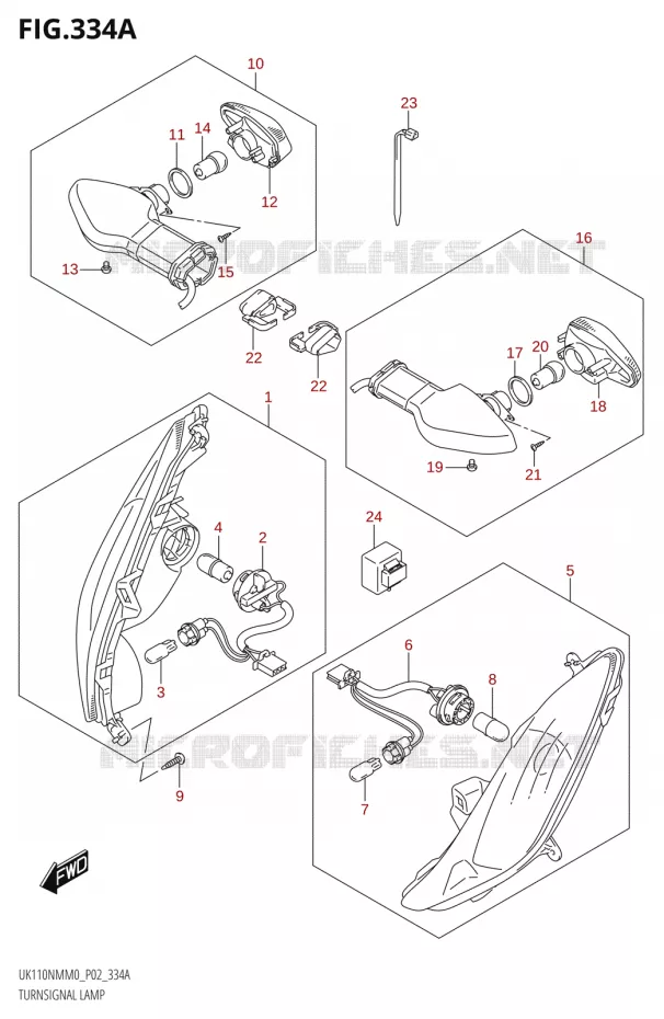 CLIGNOTANTS Suzuki SCOOTER 110 ADDRESS 2020  UK110NM M0 (P02)