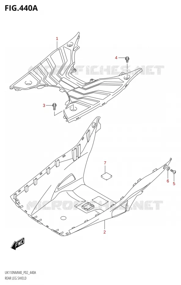 MARCHE PIEDS Suzuki SCOOTER 110 ADDRESS 2020  UK110NM M0 (P02)