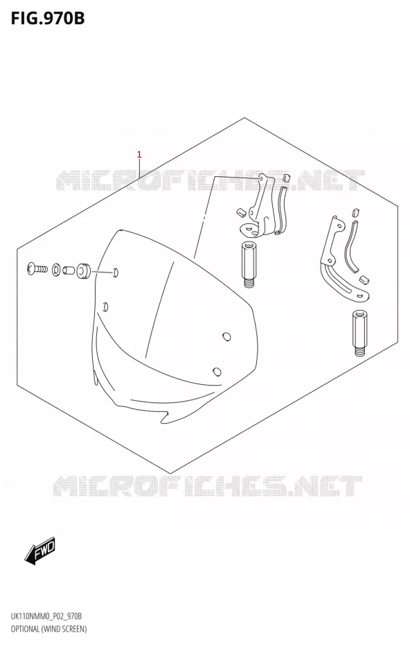 OPTIONSL (WIND SCREEN) Suzuki SCOOTER 110 ADDRESS 2020  UK110NM M0 (P02)