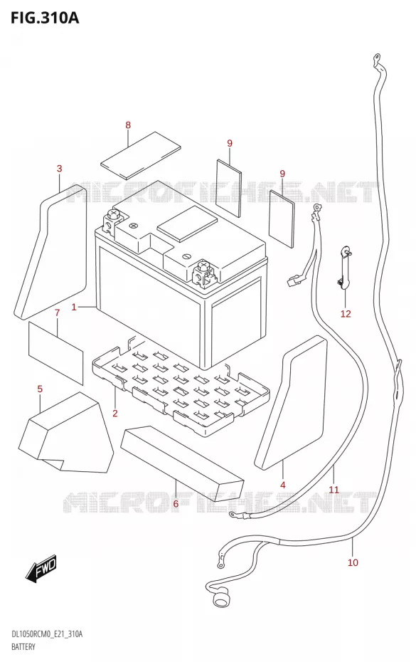 BATTERIE Suzuki MOTO 1050 V-STROM 2020  DL1050RC M0 (E21)