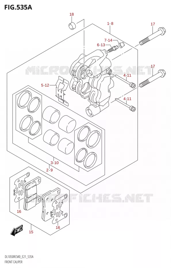 ETRIER DE FREIN AVANT Suzuki MOTO 1050 V-STROM 2020  DL1050RC M0 (E21)