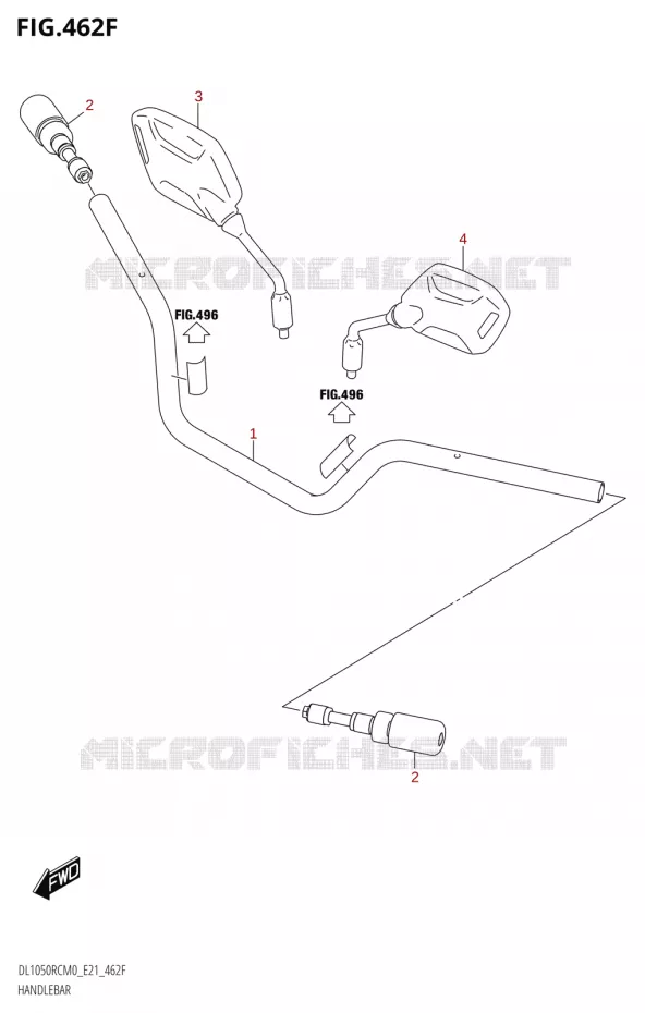 GUIDON (DL1050RC) Suzuki MOTO 1050 V-STROM 2020  DL1050RC M0 (E21)