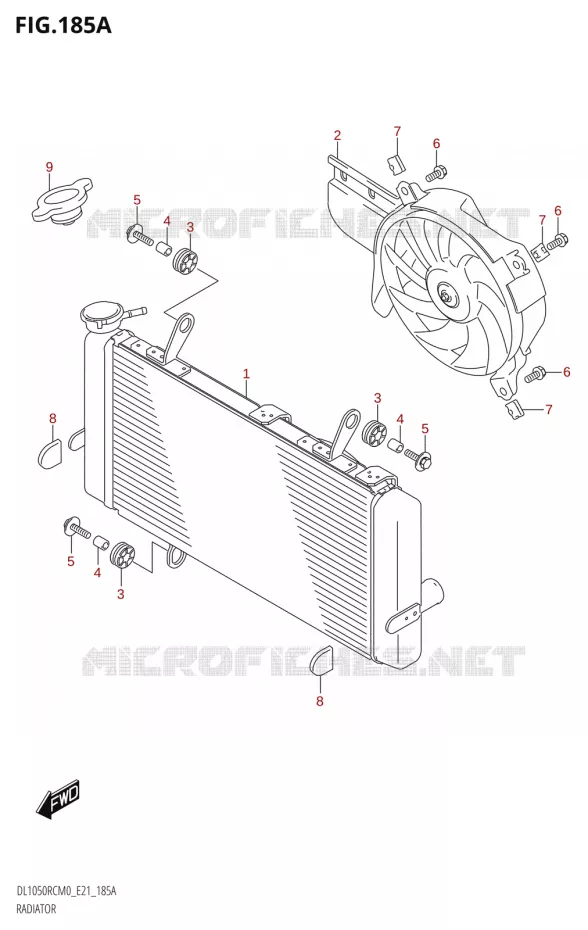 RADIATEUR Suzuki MOTO 1050 V-STROM 2020  DL1050RC M0 (E21)