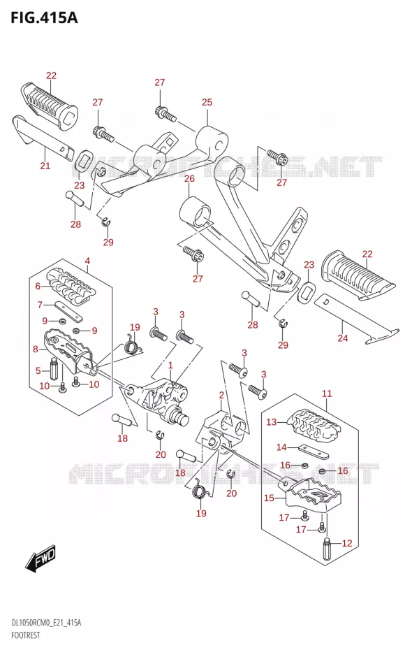 REPOSE PIED Suzuki MOTO 1050 V-STROM 2020  DL1050RC M0 (E21)