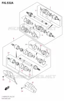 ARBRE DE TRANSMISSION AVANT pour Suzuki KINGQUAD 400 2020