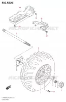 ROUE ARRIERE GAUCHE00FZM0 P03) pour Suzuki KINGQUAD 400 2020