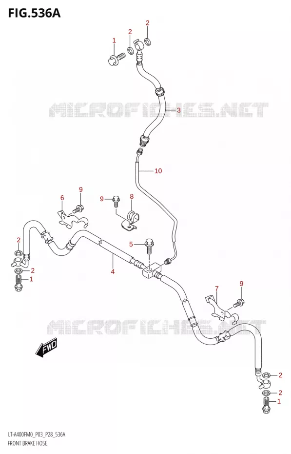 DURITE DE FREIN AVANT Suzuki QUAD 400 KINGQUAD 2020  LT-A400F M0 (P28)