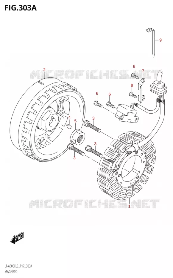 ALLUMAGE ROTOR - STATOR Suzuki QUAD 500 KINGQUAD 2019  LT-A500X L9 (P17)
