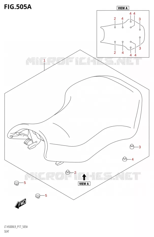 SELLE Suzuki QUAD 500 KINGQUAD 2019  LT-A500X L9 (P17)