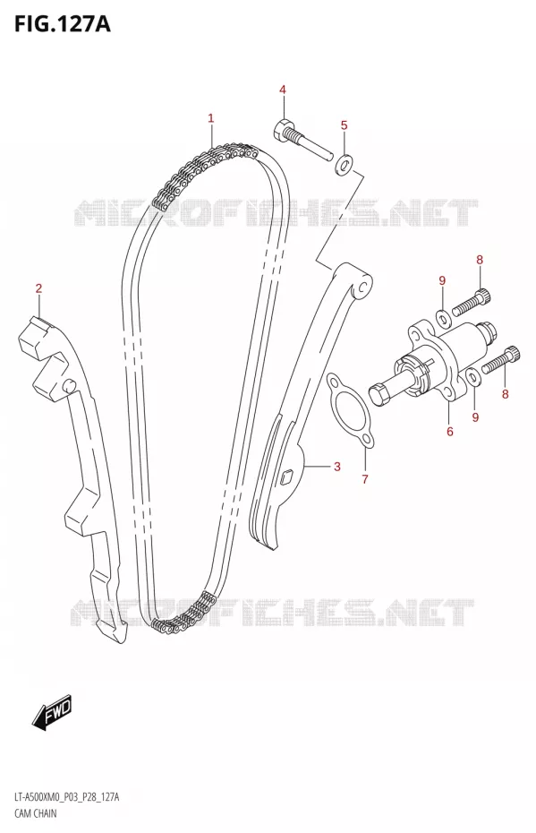 DISTRIBUTION Suzuki QUAD 500 KINGQUAD 2020  LT-A500X / XP / XPZ M0 (P03,P28,P33)